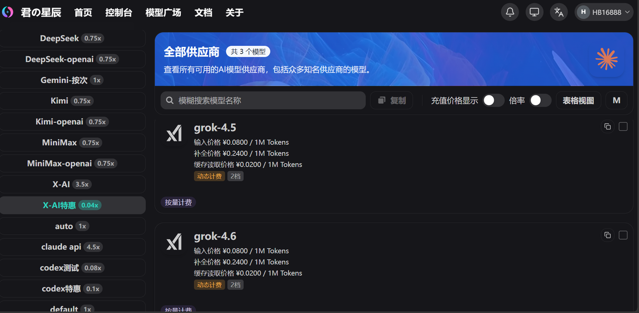 君的星辰模型广场的分组与倍率